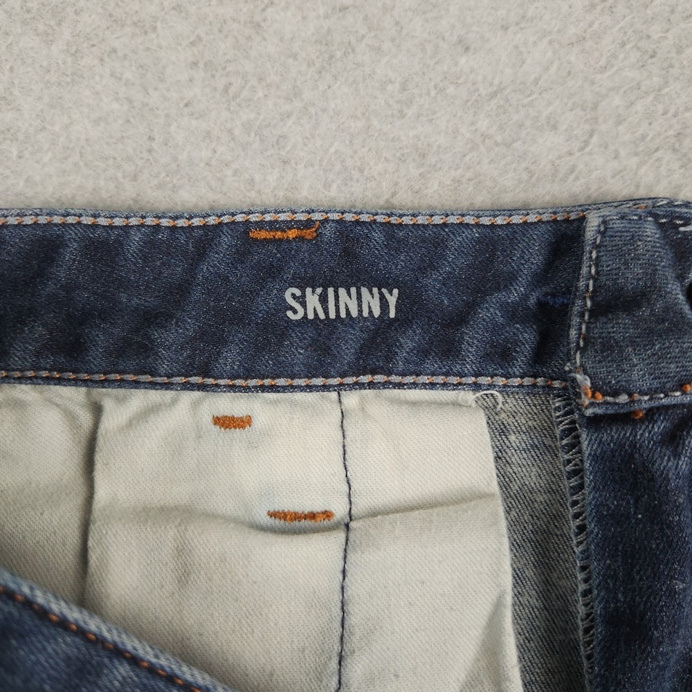Banana Republic Jean Skinny Shorts Womens 29P Blue Denim Cotton Stretch Raw Hem - Picture 7 of 9